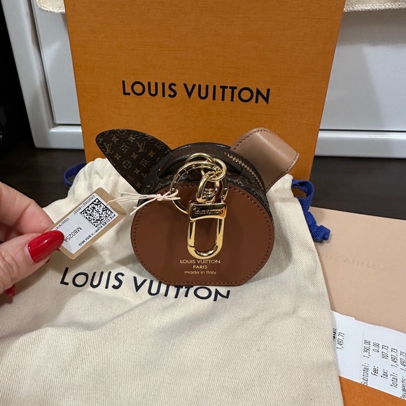 Louis Vuitton Puppy Keychain Dog Hat Box Supple Bag Charm - Picture 2 of 6